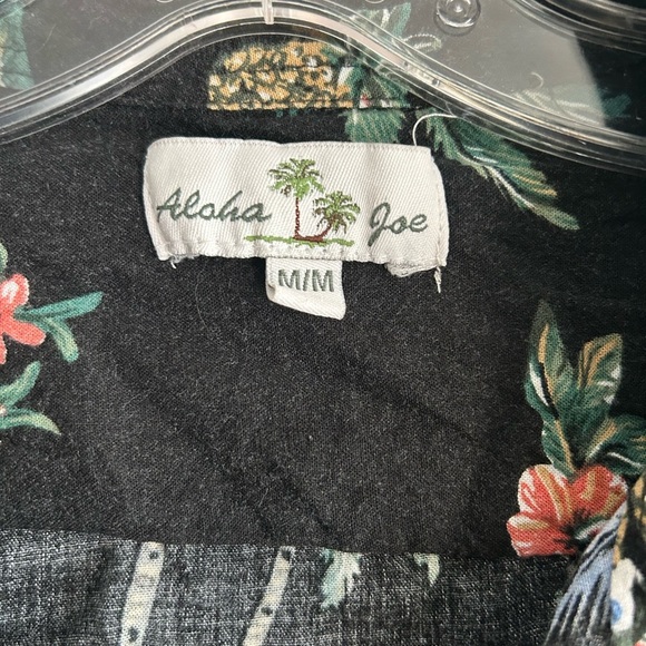 Vintage Aloha Joe Tropical Black Hawaiian Shirt Unisex - Picture 4 of 15
